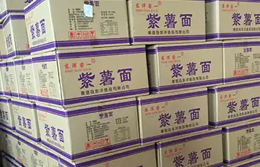 Are purple sweet potato noodle cakes deep-fried? Dongyang Foods uses a non-fried process.
